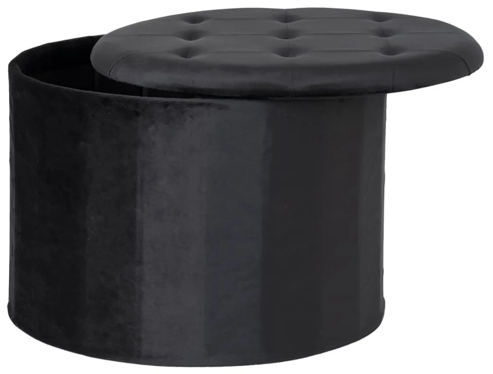 442747 House Nordic Taburet puf cu depozitare „Arya”, negru
