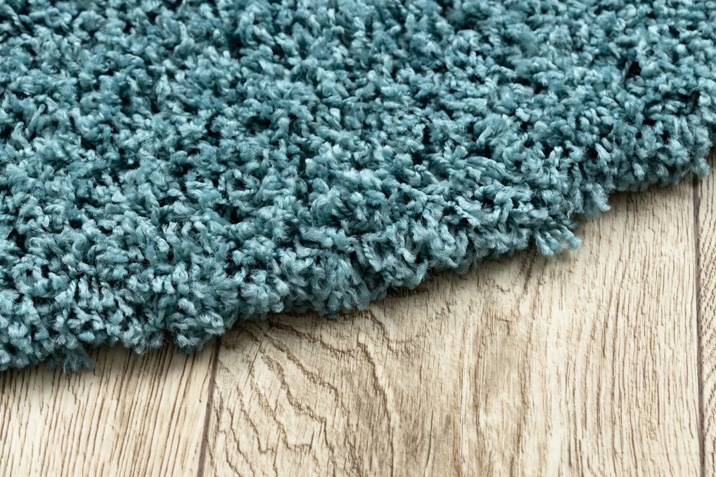Covor SOFFI cerc shaggy 5cm albastru