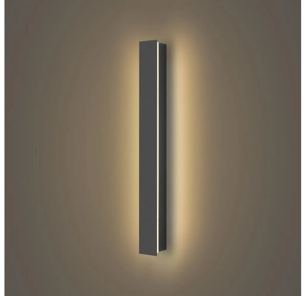 Brilagi - Aplica de exterior LED LINEAR, 12W, 230V, 3000K, IP65, antracit