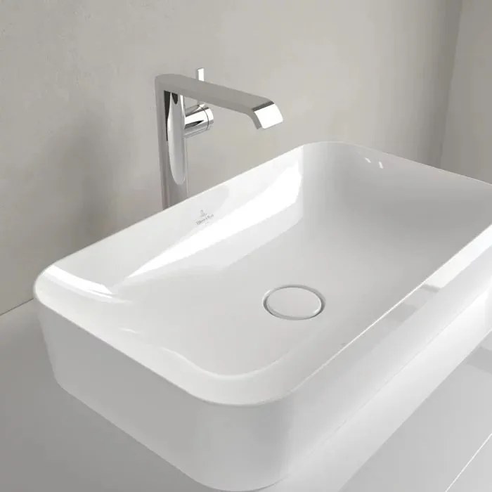 Lavoar pe blat Villeroy&Boch Finion alb lucios Alpin CeramicPlus 60x35 cm TitanCeram