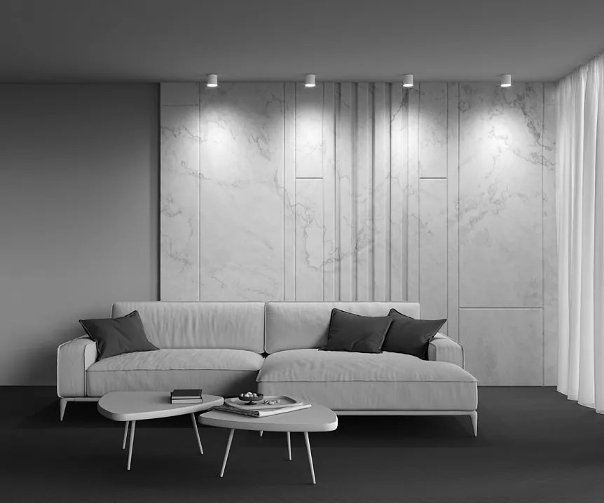 Spot aplicat minimalist design tehnic Polar alb