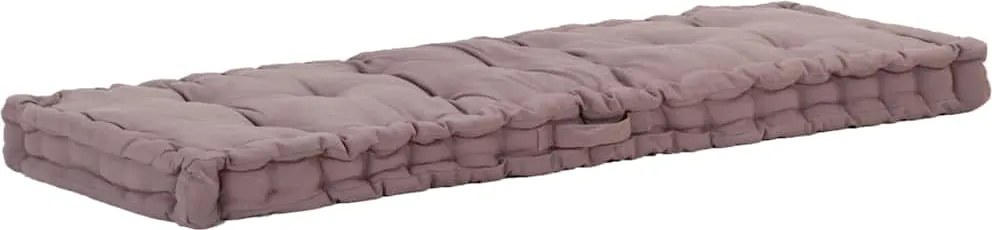 vidaXL Pernă podea canapea din paleți, gri taupe, 120x40x7 cm, bumbac