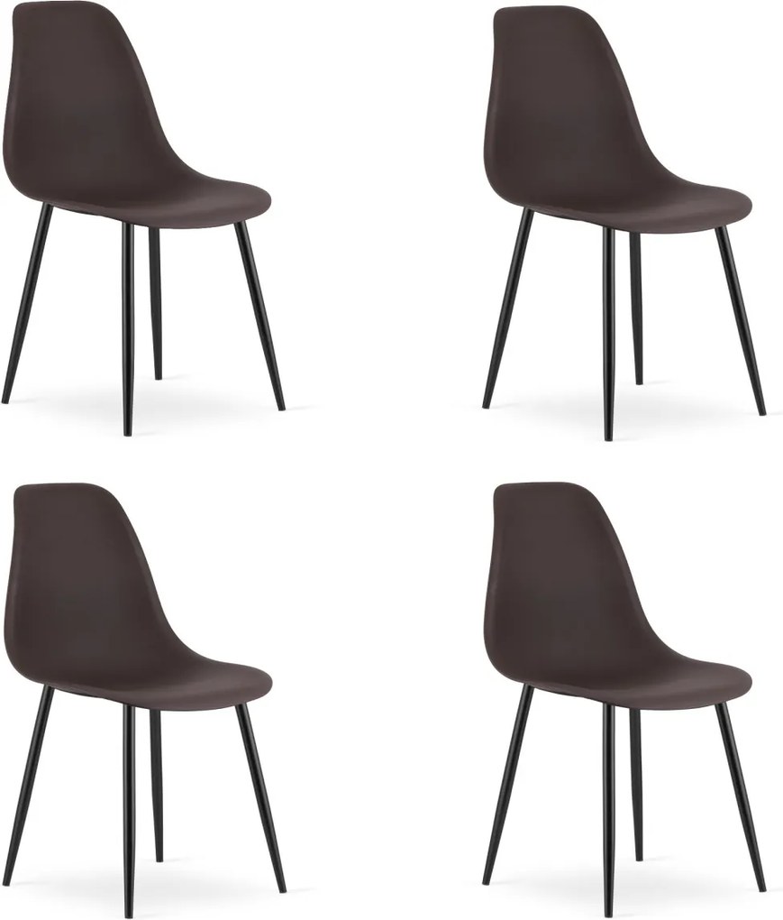 OFERTA Scaun OSAKA maro inchis cu picioare negre II. calitate