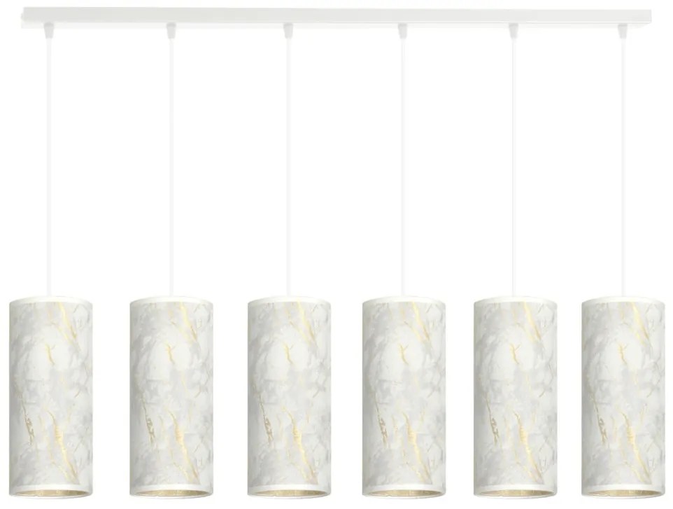 Lustra cu pendule design elegant KARLI 6 alba