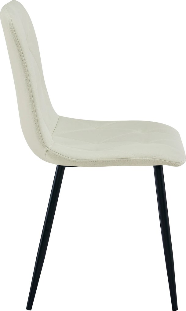 Crem scaun bucatarie LIBRA cu picioare negre