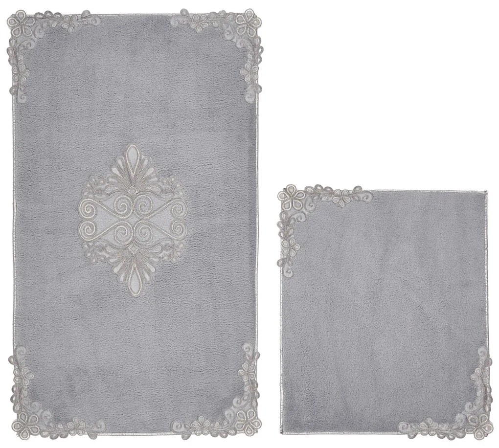 Set covorase de baie, L'essentiel Maison, Cot-Klzt5-34, Gri