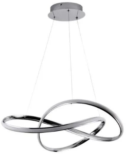 Lustră LED dimabilă pe cablu LED/70W/230V 3000-6500K d. 60 cm crom + telecomandă