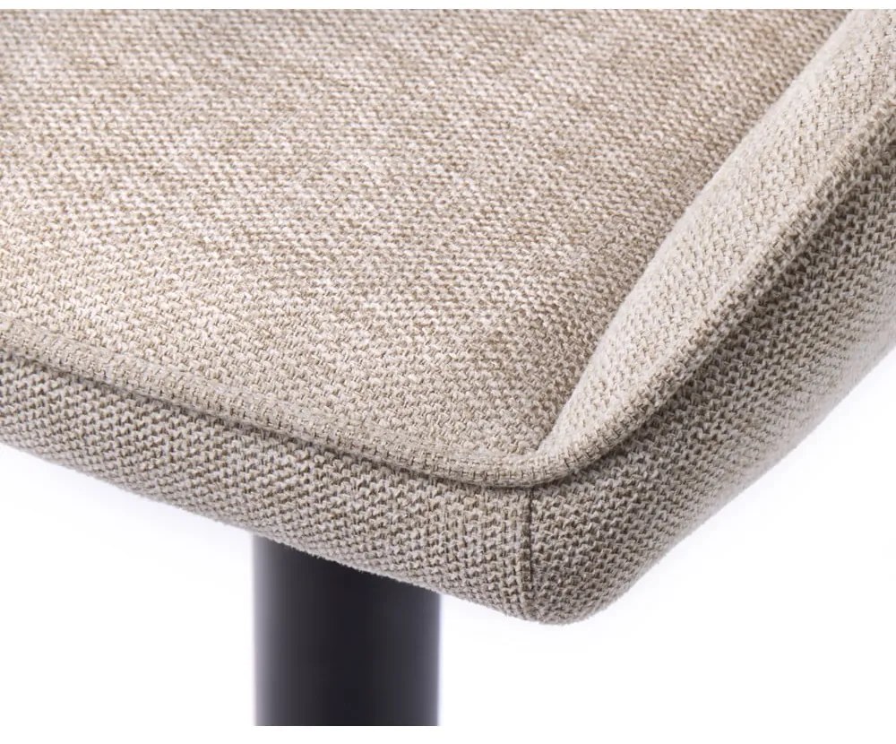 Scaun de sufragerie bej cu cotiere tapițat Nolan – Unique Furniture