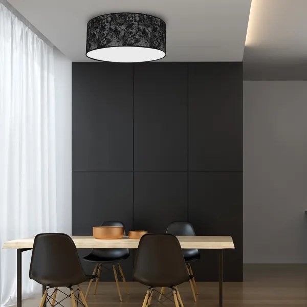 Plafonieră SATINO 2xE27/60W/230V neagră/gri