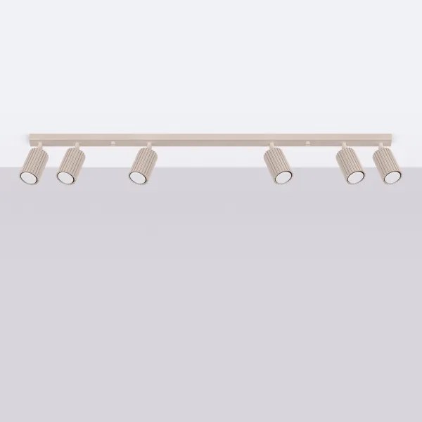 Brilagi - Plafonieră cu 6 spoturi LED CRESTO, GU10, 10W, 230V, taupe