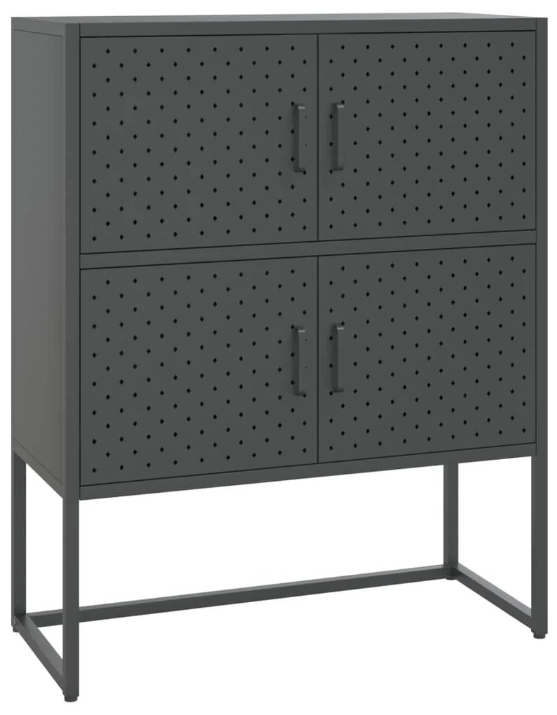 335882 vidaXL Dulap înalt, antracit, 80x35x100 cm, oțel