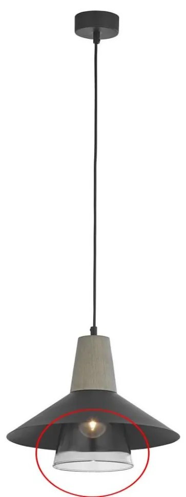 Abajur de rezervă din sticlă Jupiter BONDY E27 d. 22 cm transparent