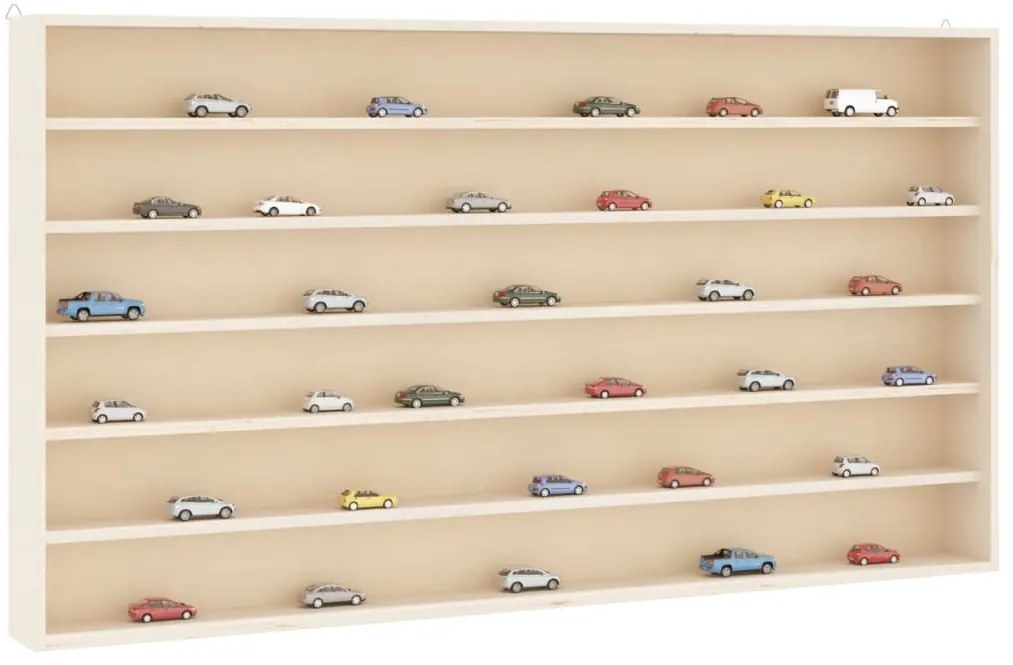 vidaXL Vitrina de colecție din lemn cu 6 rafturi 100x8,5x55 cm