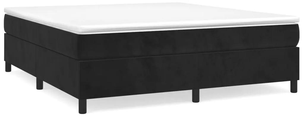 3121134 vidaXL Cadru de pat, negru, 180 x 200 cm, catifea
