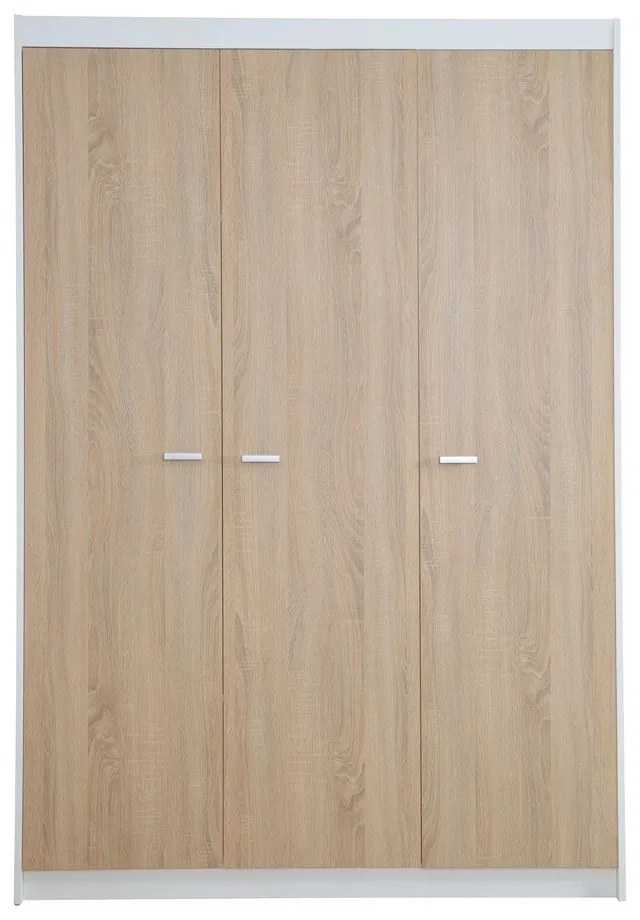 Șifonier pentru copii alb-natural 131x190 cm Gabriella – Roba