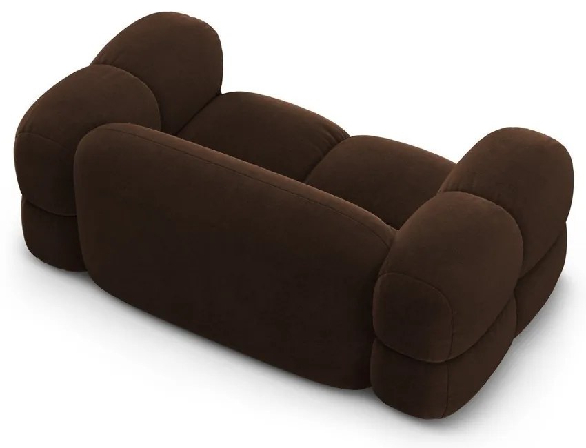 Canapea maro închis cu tapițerie din catifea 180 cm Loretto – Cosmopolitan Design