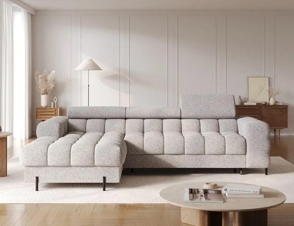 Coltar extensibil cu spatiu pentru depozitare, 285x181x93 cm, Felro L, Eltap (Culoare: Gri inchis / Sola 6)