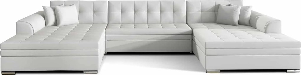 Colțar lemn masiv Formă U Extensibil Leyton 355x165cm Personalizabil