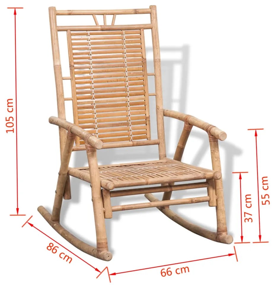 Scaun balansoar din bambus