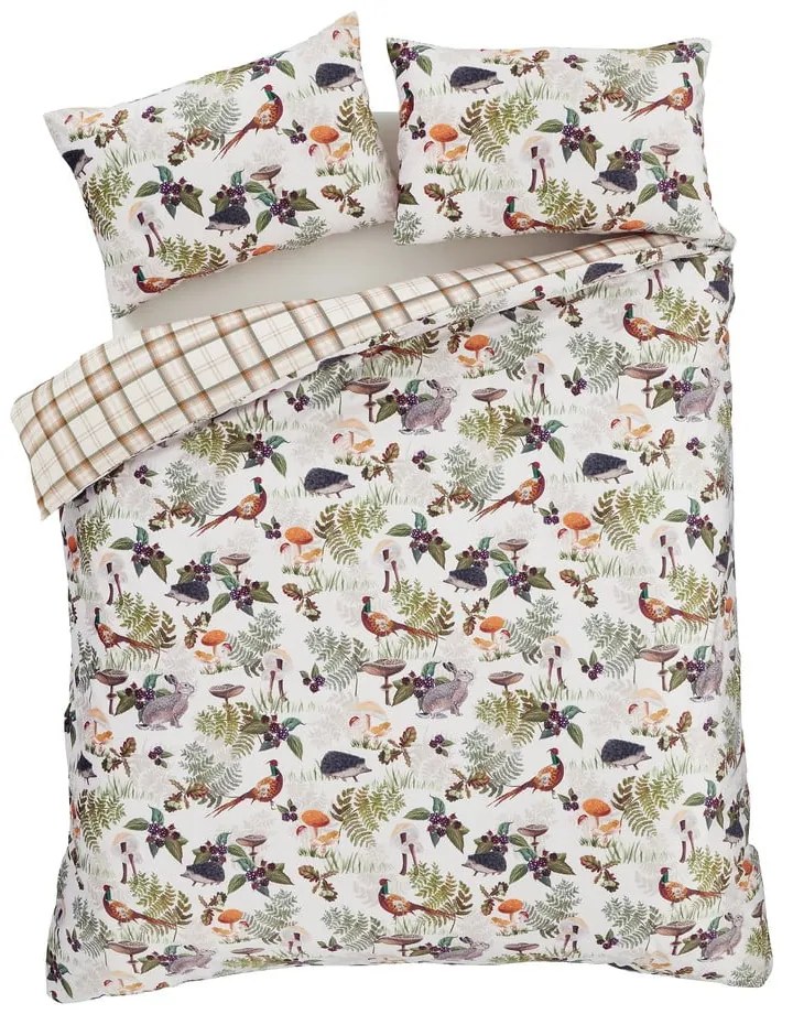Lenjerie de pat din catifea pentru pat dublu 200x200 cm Woodland Walk – Catherine Lansfield