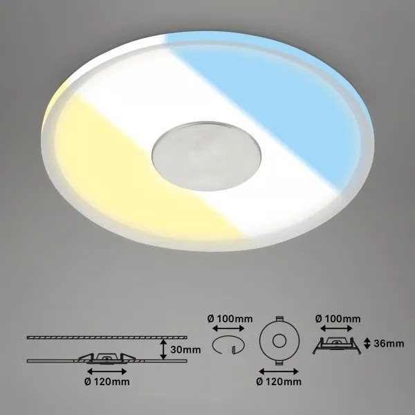 Briloner 7480019 - Plafonieră LED încastrată pentru baie LED/6W/230V 3000/4000/6500K IP44 albă