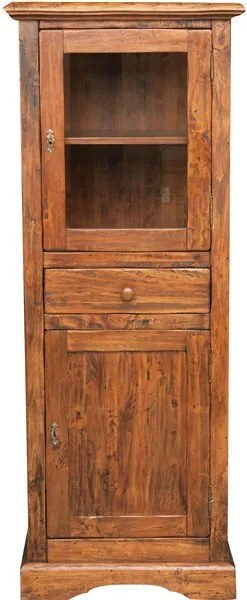 Vitrina, L55 43 H150 cm, 2 usi 1 sertar