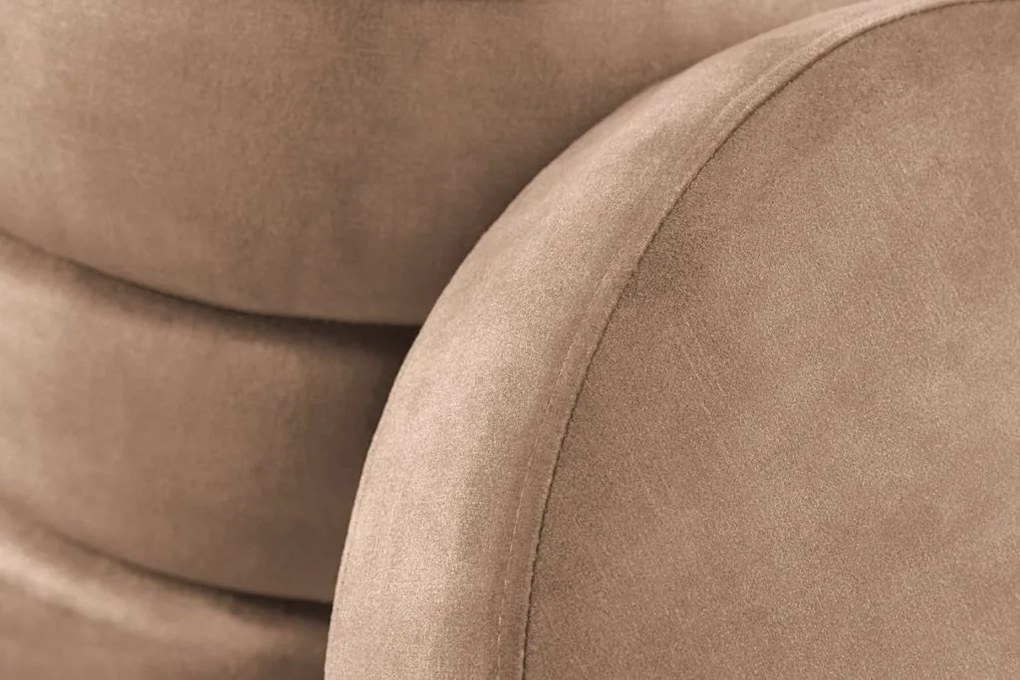 Bancheta cu spatiu de depozitare, Catifea Sampanie, VOQUE 50cm A-46688 VC