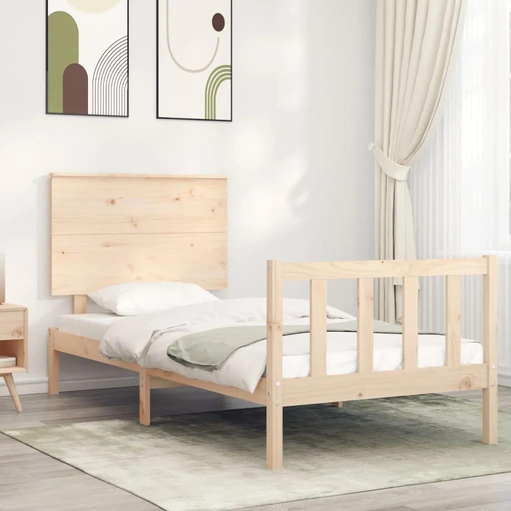 3193391 vidaXL Cadru de pat cu tăblie, 100x200 cm, lemn masiv