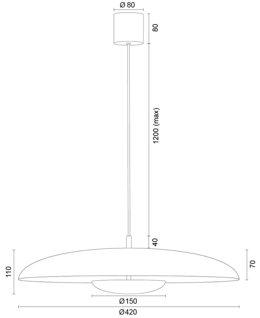 Lustra suspendata LED BOLTON 8870 teracota