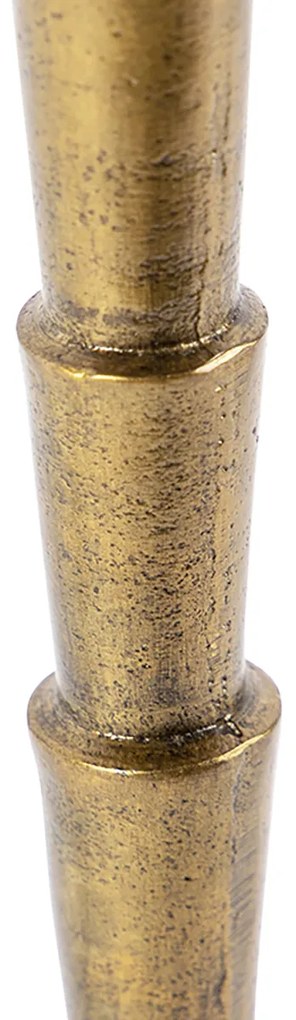 Lampă de masă bronz cu abajur de catifea verde 35cm - Pisos