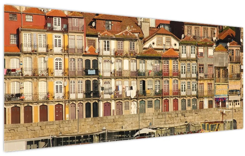 Tablou - Cartierul Waterfront, Portugalia (120x50 cm)