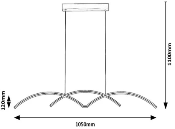 Lustră LED pe cablu RIVER LED/40W/230V Rabalux 6899