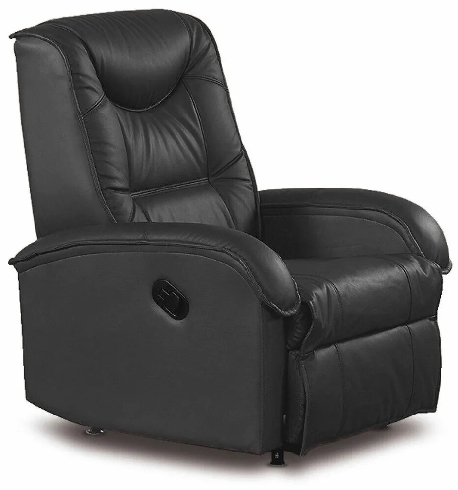 Fotoliu recliner Houston 56483x85x93cm, 35 kg, Negru, Piele eco