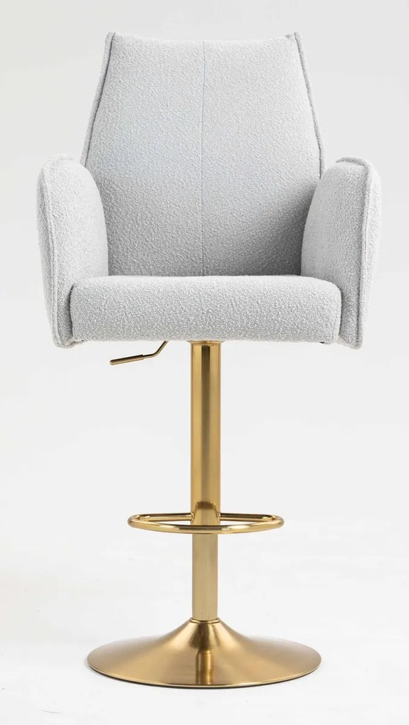 HR280W Scaun Gri Boucle cu Bază Aurie