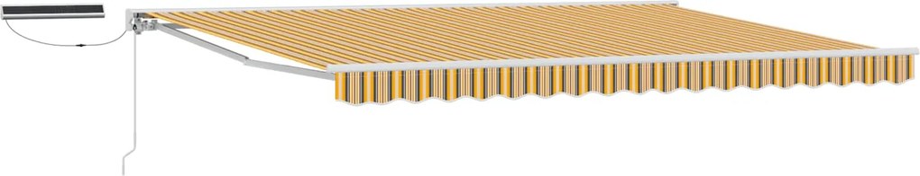 vidaXL Cort electric retractabil Galben și gri 4,5 × 3 m