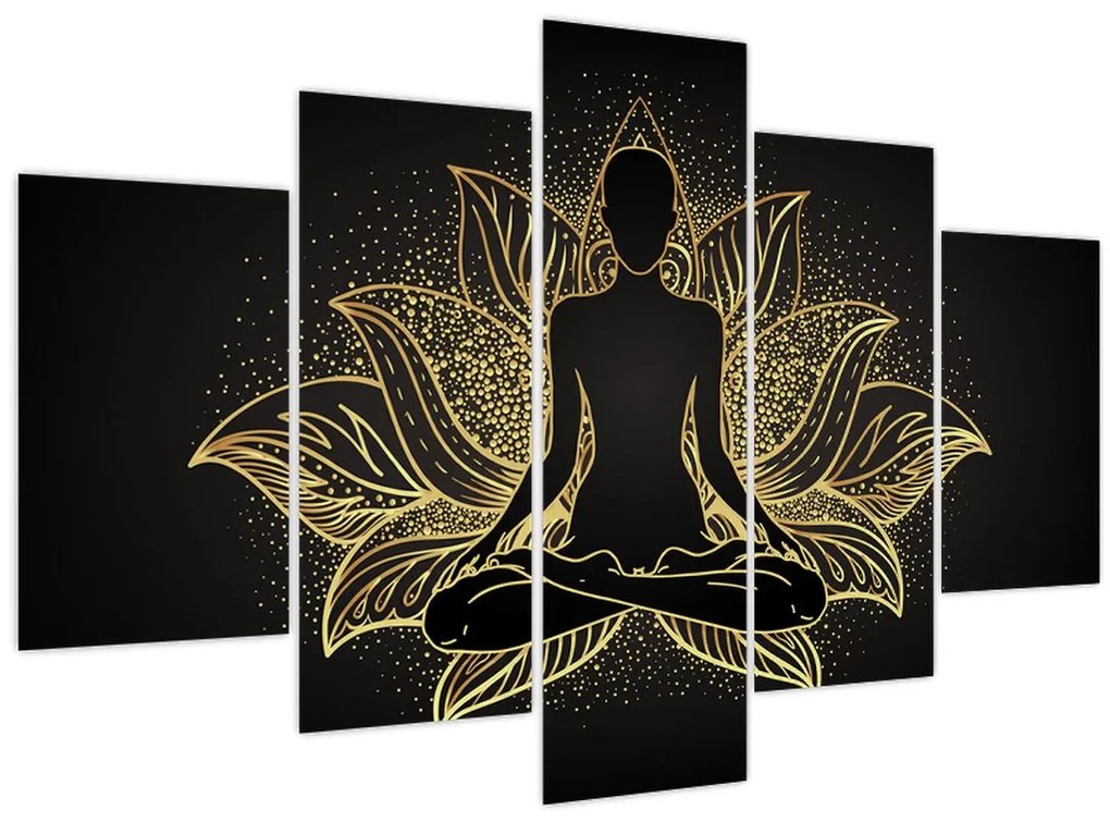 Tablou - Silueta într-o floare de lotus (150x105 cm)