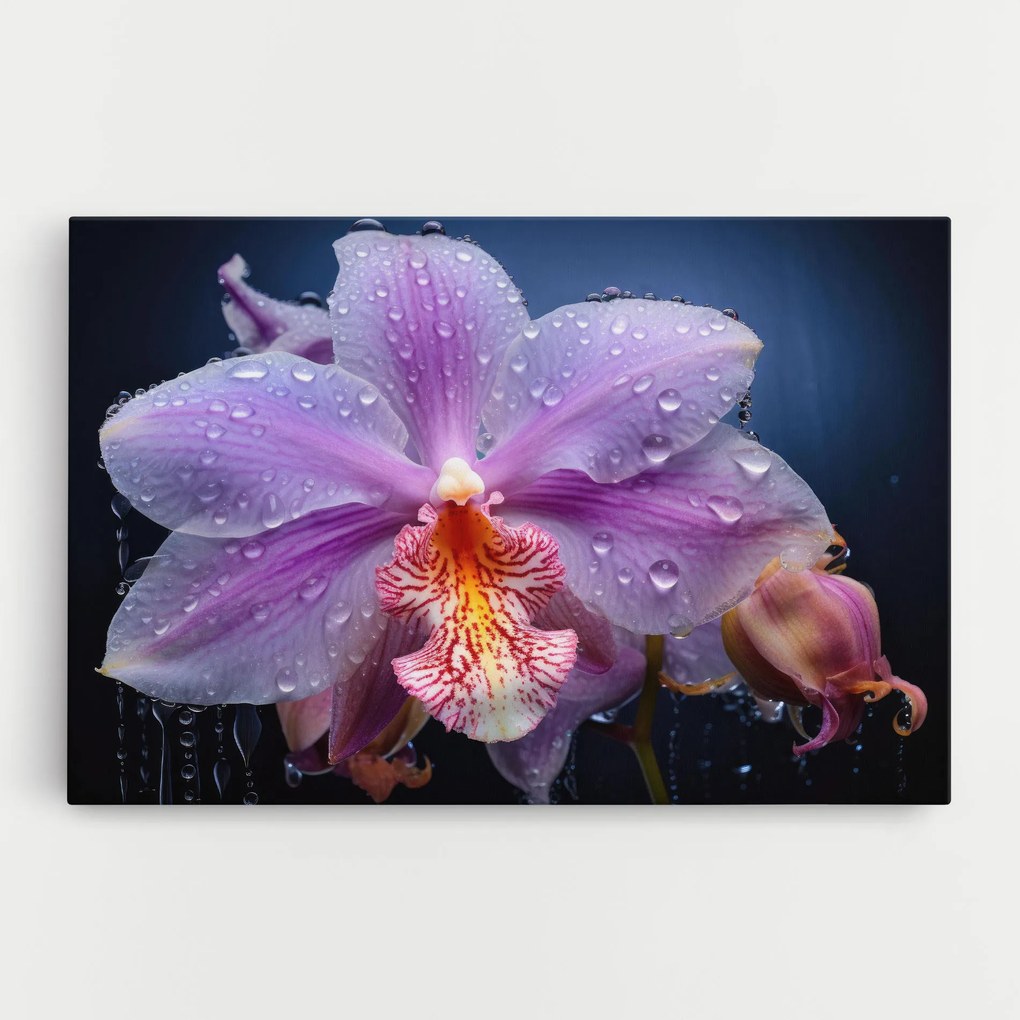 Tablou Canvas, 20x30cm, Dormitor si Living, Flori, Orhidee, Orchid In Rain