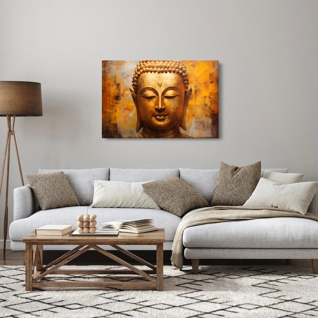 Tablou - Buddha, pictură în ulei (90x60 cm)