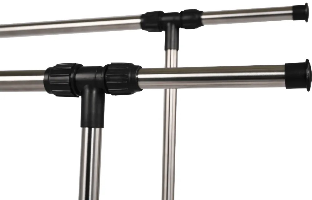 Cuier mobil, inox + plastic negru, SEBO
