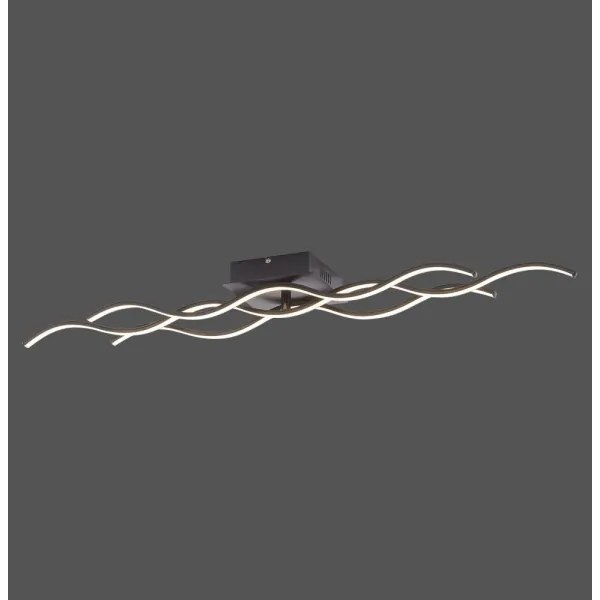 Lustră LED aplicată WAWE LED/28W/230V neagră Leuchten Direkt 15166-18