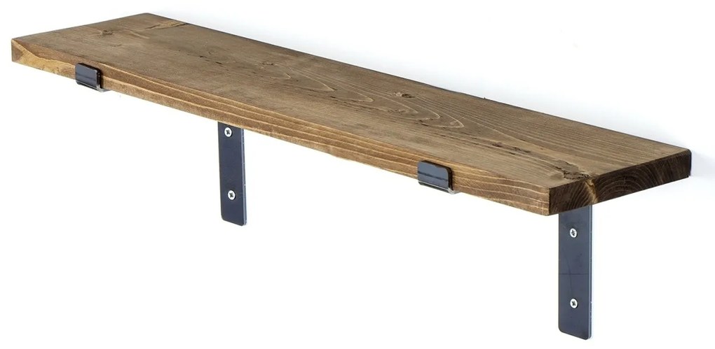 Raft din lemn Lam002 Negru 60x16x14 cm