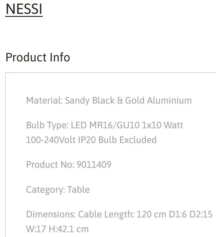 Veioza design minimalist NESSI, NVL-9011409