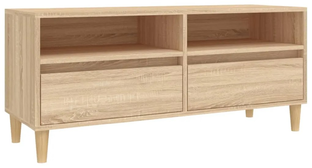 831896 vidaXL Comodă TV, stejar sonoma, 100x34,5x44,5 cm, lemn prelucrat