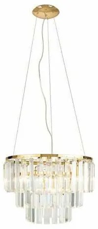 Lustra suspendata design elegant 42cm Monaco, auriu P0423 MX