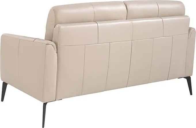 Canapea 2 locuri eleganta, design italian Cowhide leather taupe grey