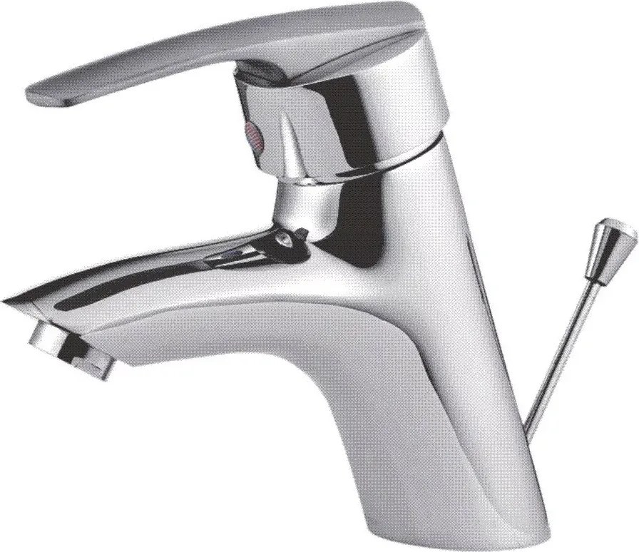 Baterie lavoar Inter Ceramic Fusa monocomanda crom lucios cu ventil