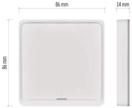 Comutator cu 1 buton GoSmart Tuya alb