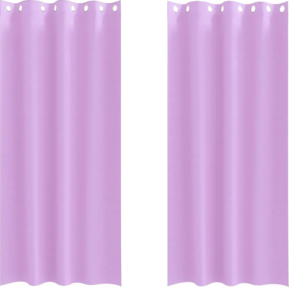 vidaXL Perdele Opaque cu Inel 2 pcs Violet 260 x 140 cm Poliester