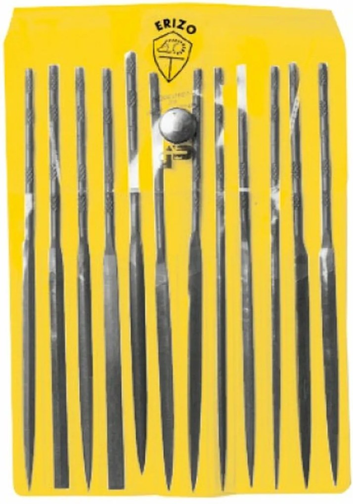 Set de fișiere ERIZO Entrefina (fasole limas) Miniatură Plat Triunghiular Rotundă Pătrat Pilă de ace 12 Piese
