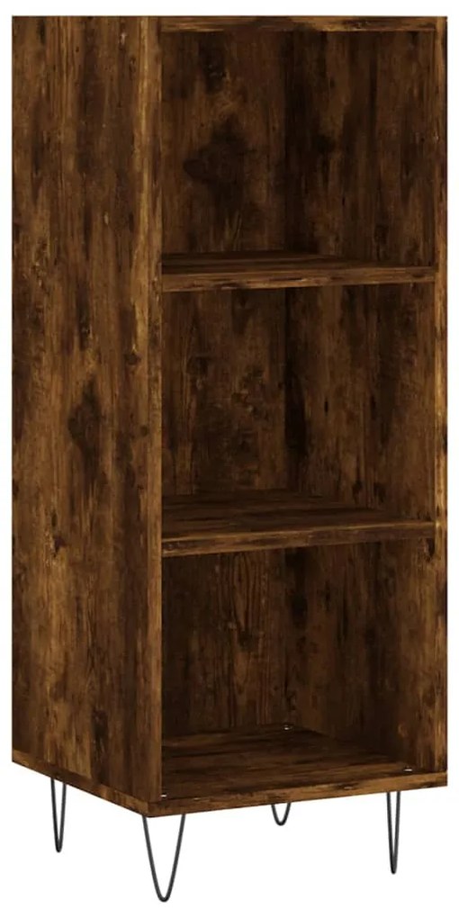 828729 vidaXL Servantă, stejar fumuriu, 34,5x32,5x90 cm, lemn prelucrat